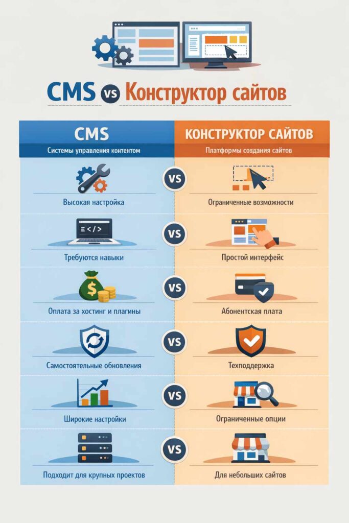 Конструкторы сайтов.Хостинг.Регистрация доменов